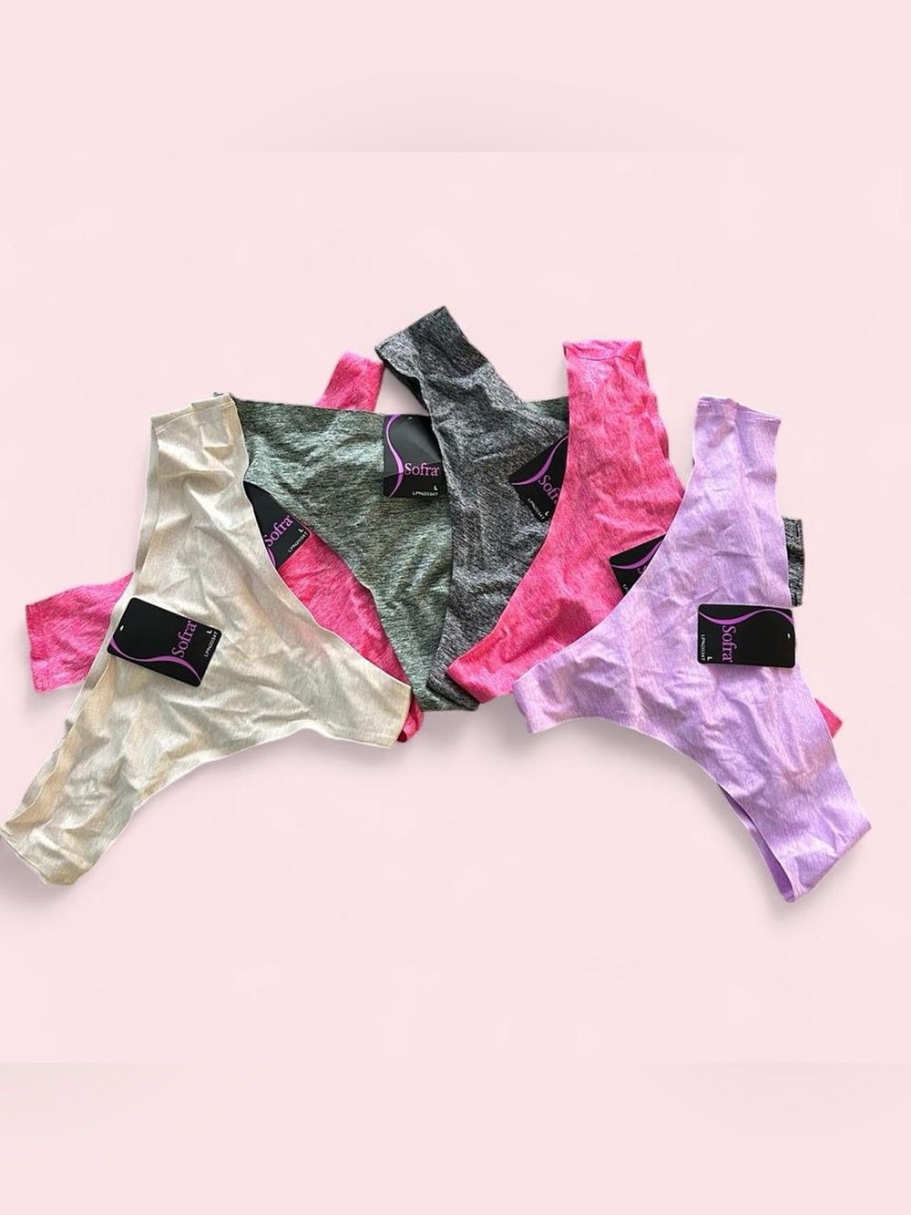 Sofra Seamless Brazilian Bikini Underwear Bundle